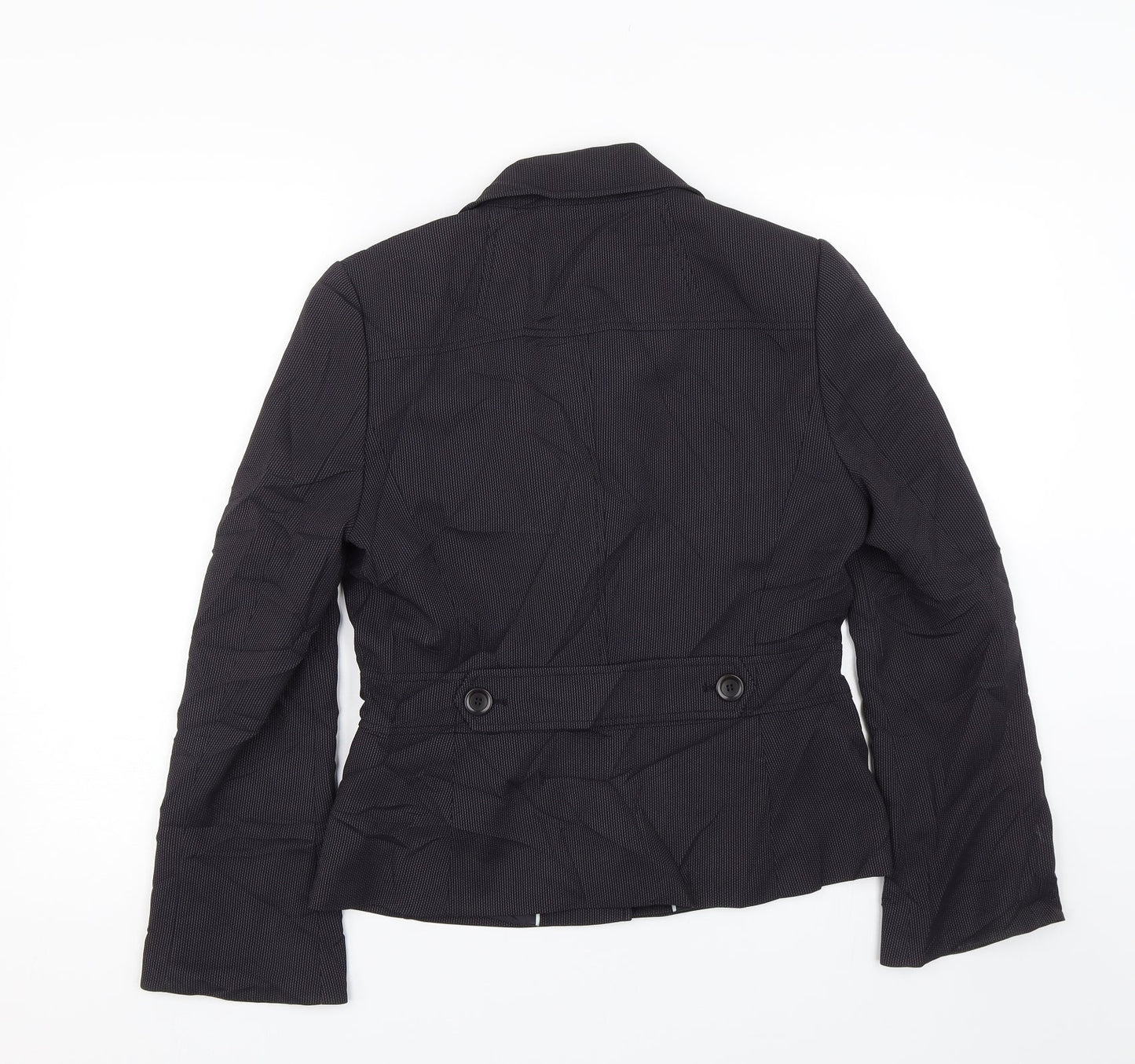 Planet Womens Black Striped  Jacket Suit Jacket Size 10