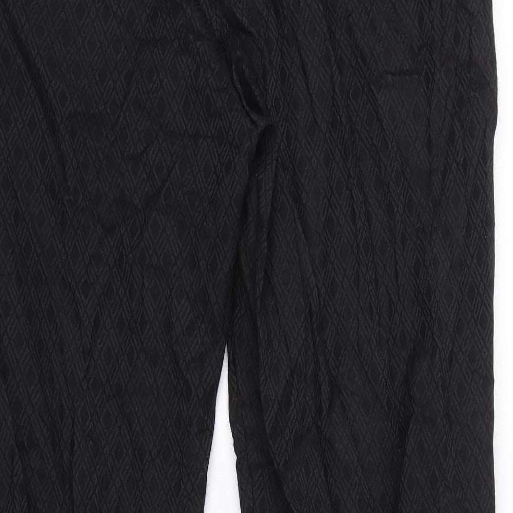 Jobis Womens Black Argyle/Diamond  Trousers  Size 12 L27 in