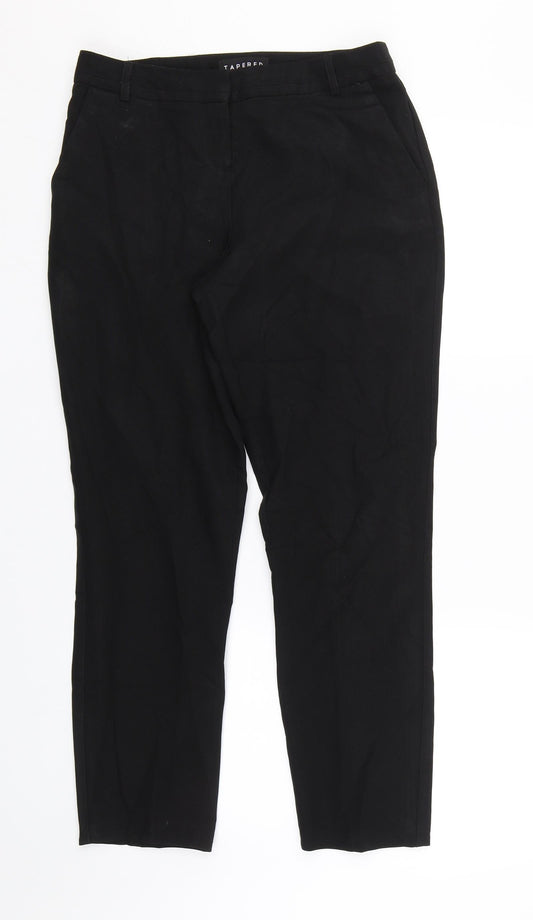 Peacocks Womens Black   Trousers  Size 8 L26 in
