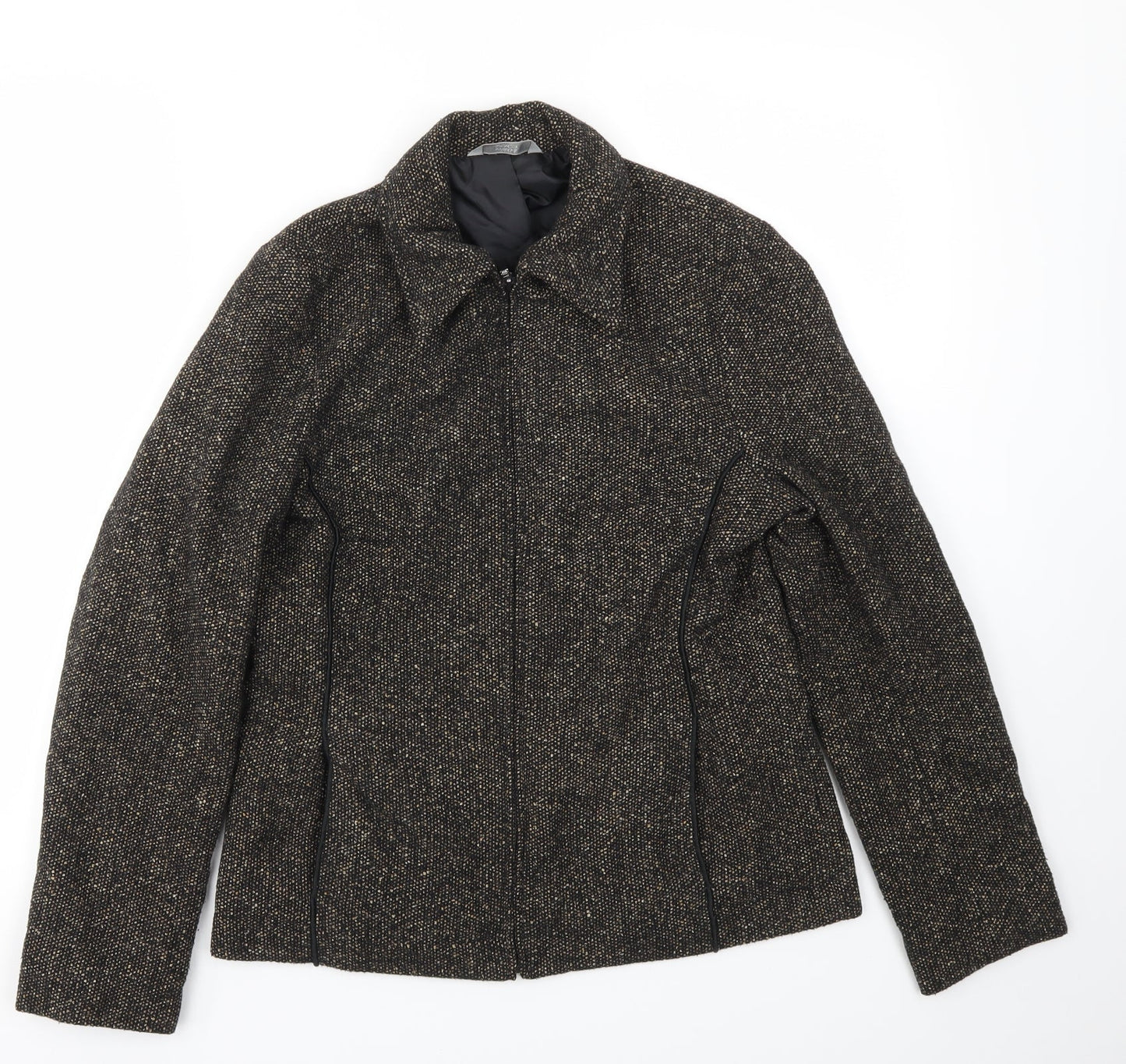 M&S Womens Brown   Jacket Coat Size 10