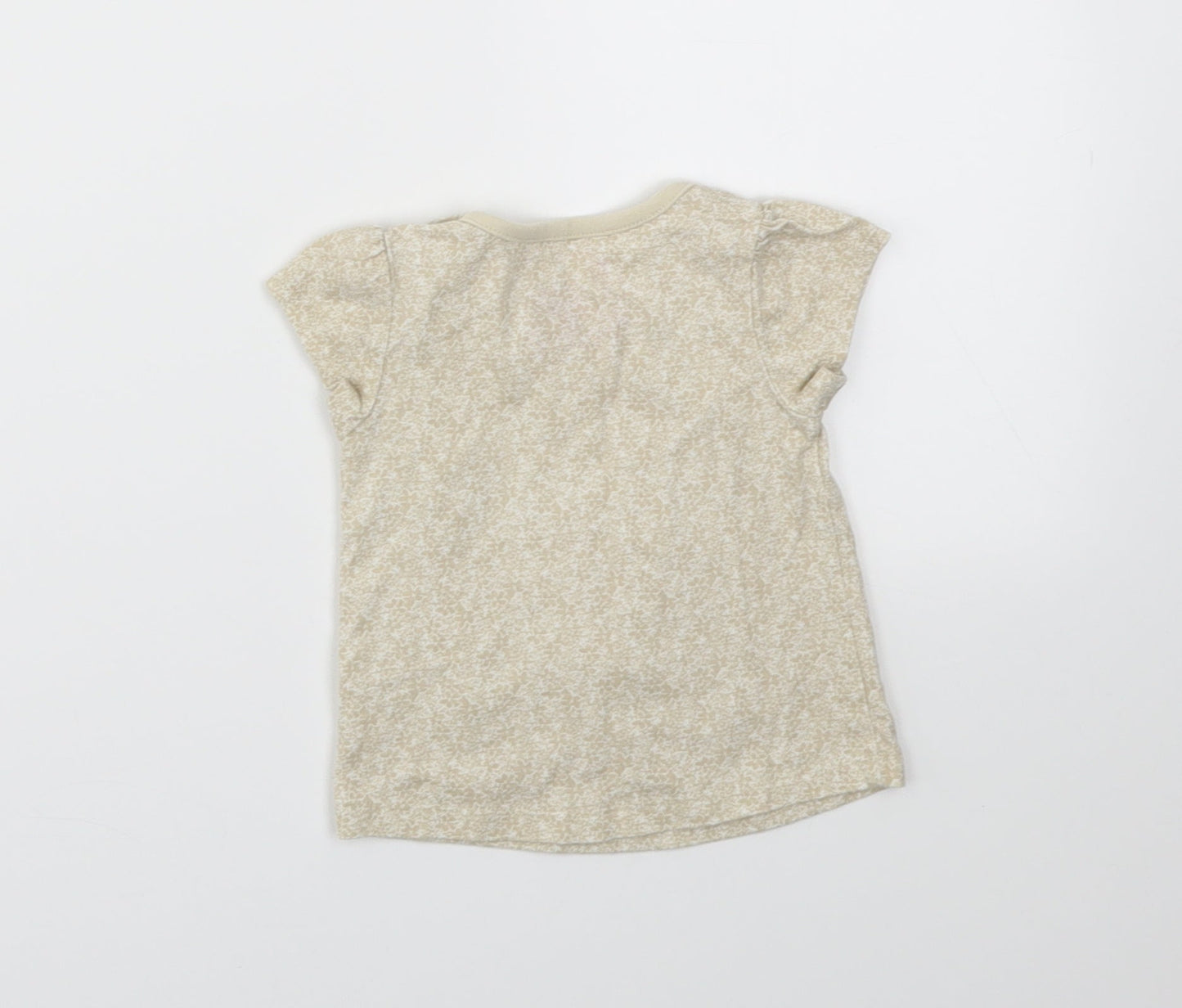 TU Girls Beige   Basic T-Shirt Size 0-3 Months