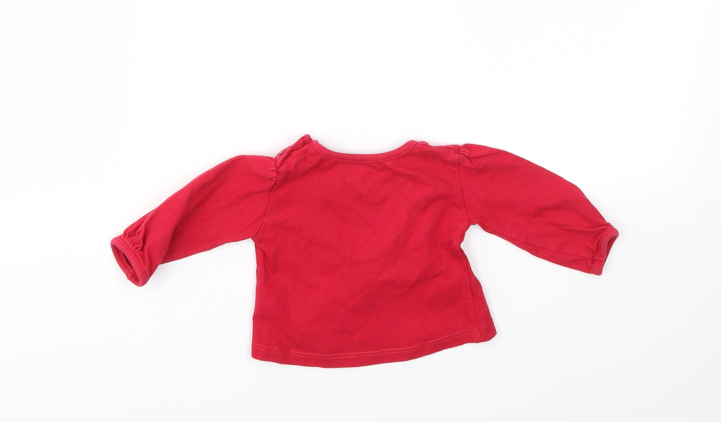Earlydays Girls Red   Basic T-Shirt Size 0-3 Months