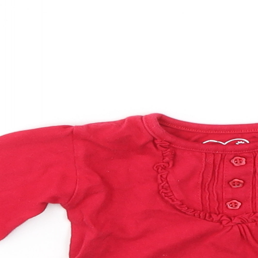 Earlydays Girls Red   Basic T-Shirt Size 0-3 Months