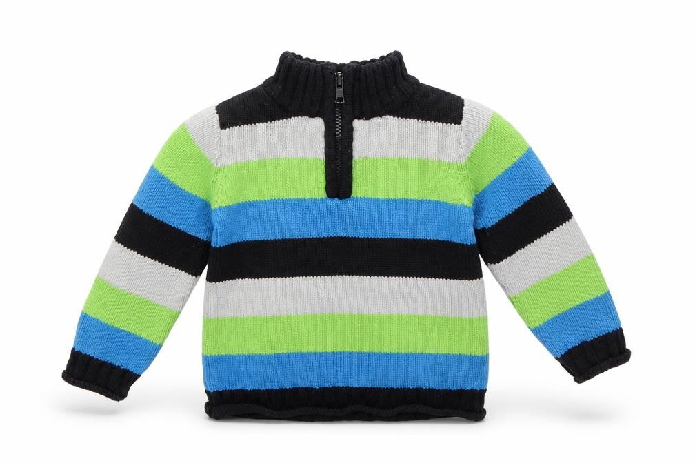 Authentic boys Boys Blue Striped  Basic Coat Jacket Size 3-6 Months