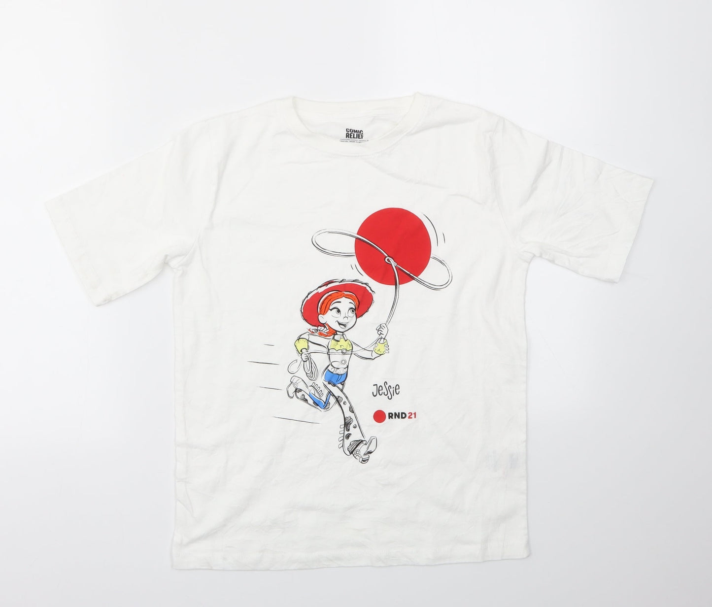 COMI RELIFE  Boys White   Basic T-Shirt Size 11-12 Years