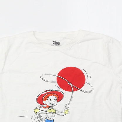 Preloved COMI RELIFE  Boys White   Basic T-Shirt Size 11-12 Years - Detail