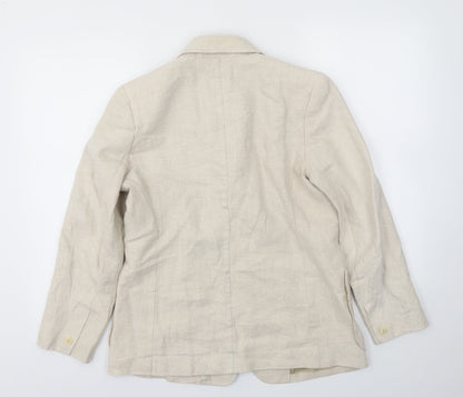 Platinum Womens Beige   Jacket Blazer Size 12