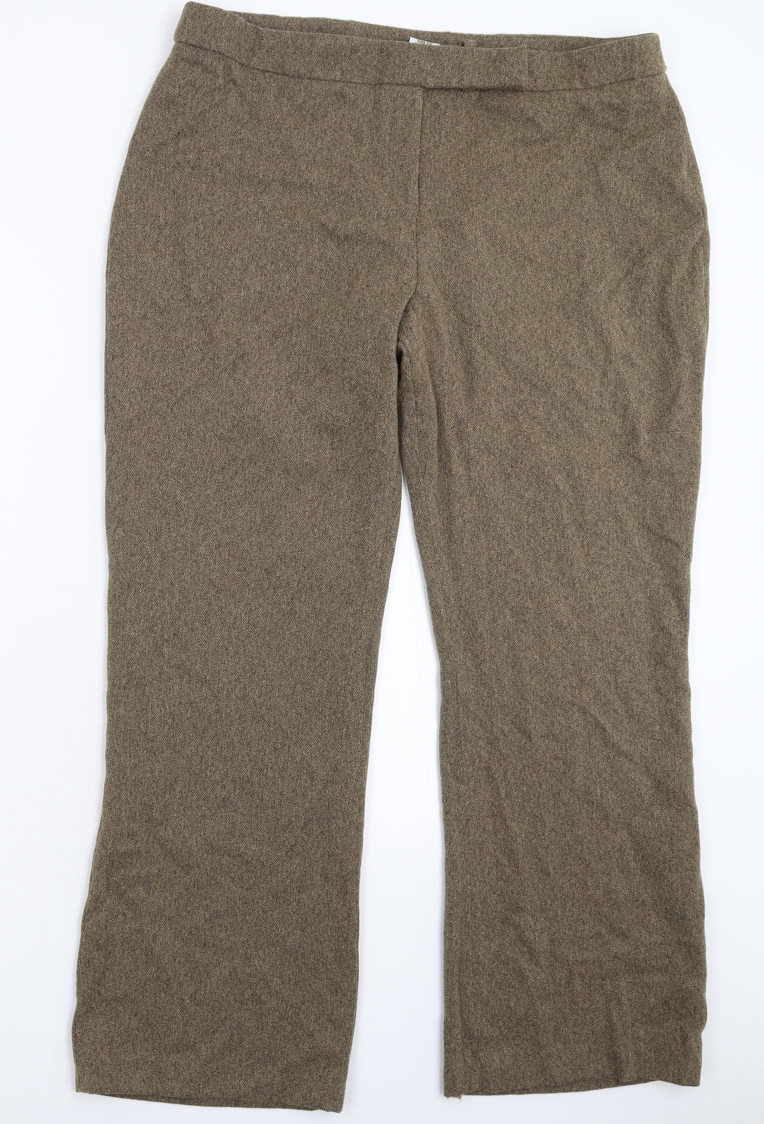 Sara Womens Grey Herringbone  Trousers  Size 20 L30 in
