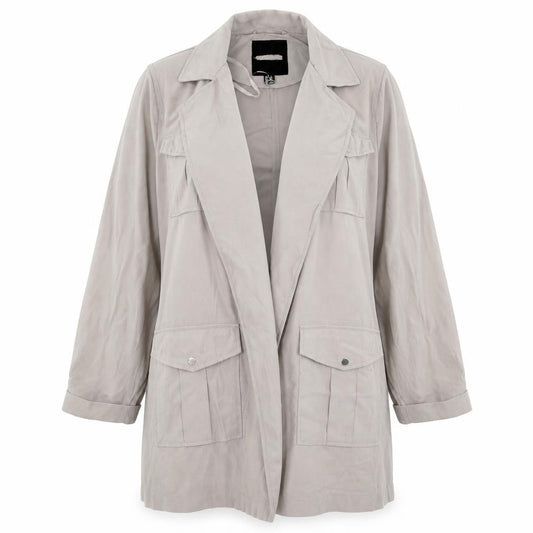 Preworn Womens Grey   Pea Coat Coat Size 14