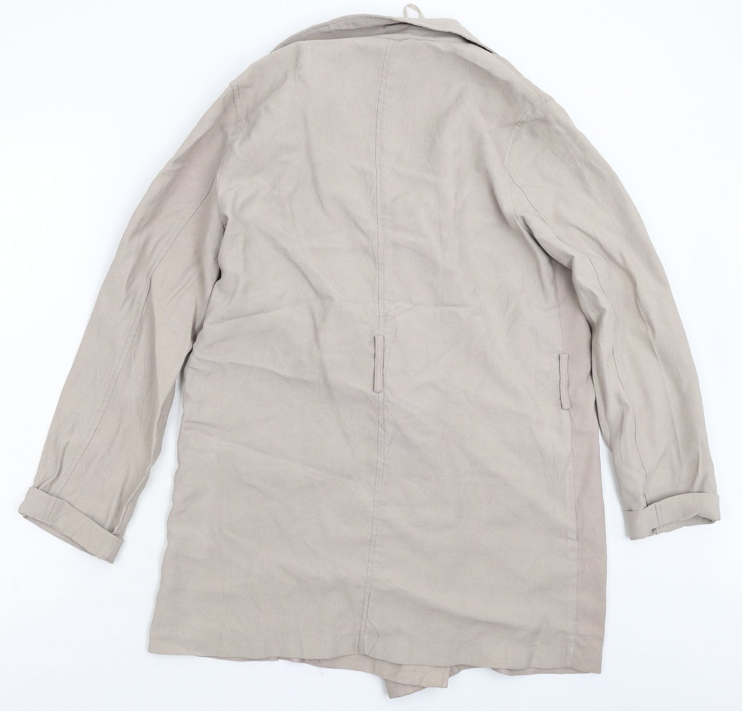Preworn Womens Grey   Pea Coat Coat Size 14