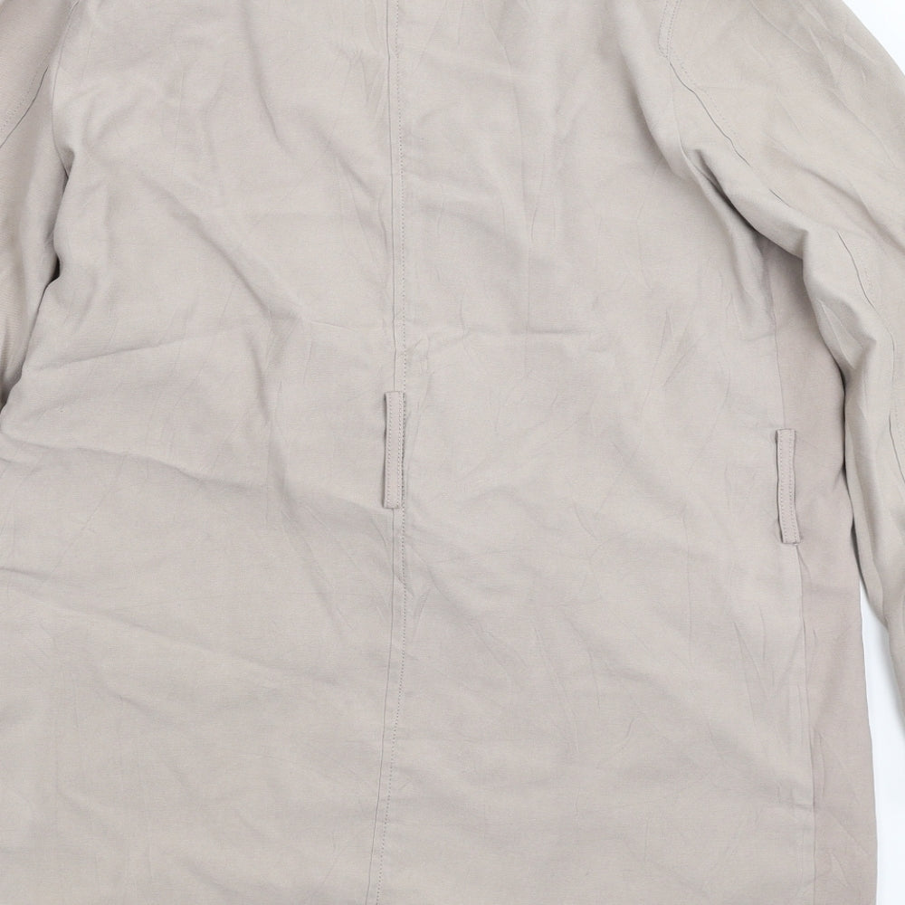 Preworn Womens Grey   Pea Coat Coat Size 14