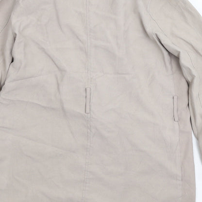 Preworn Womens Grey   Pea Coat Coat Size 14