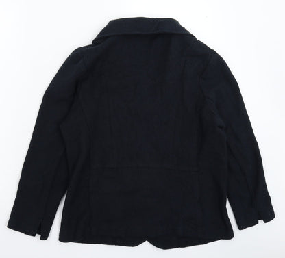 Back view of monari women’s black jacket blazer, size UK 10