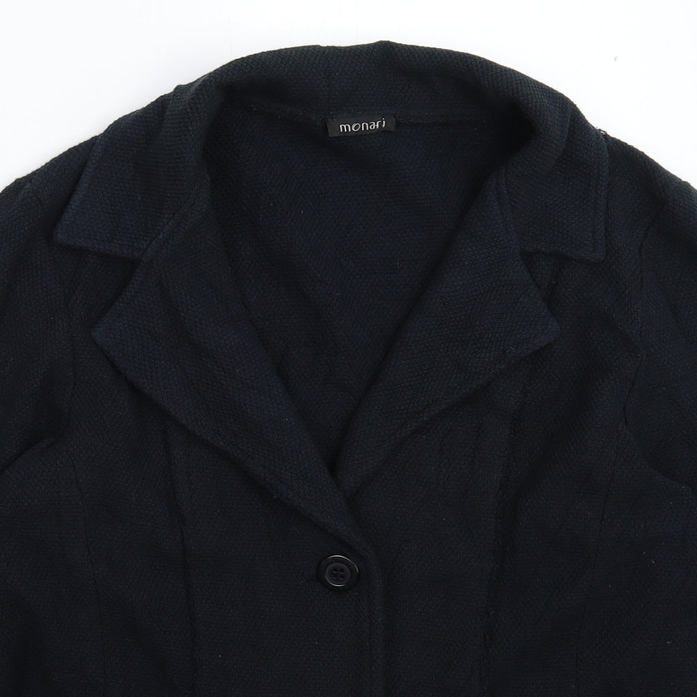 monari Womens Black   Jacket Blazer Size 10