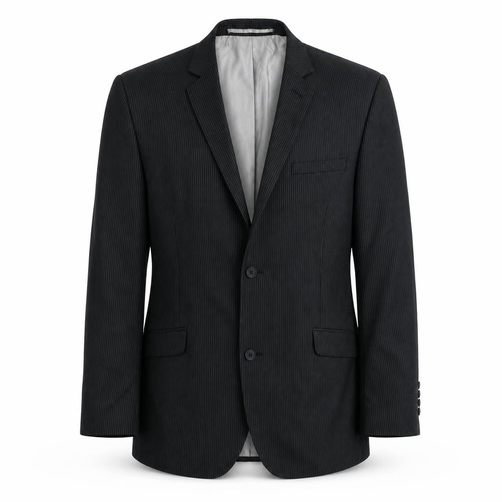 Next Mens Black Striped  Jacket Suit Jacket Size 42