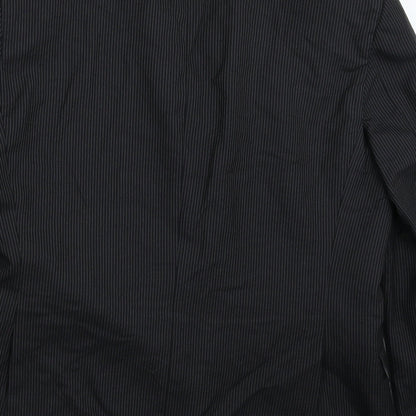 Next Mens Black Striped  Jacket Suit Jacket Size 42