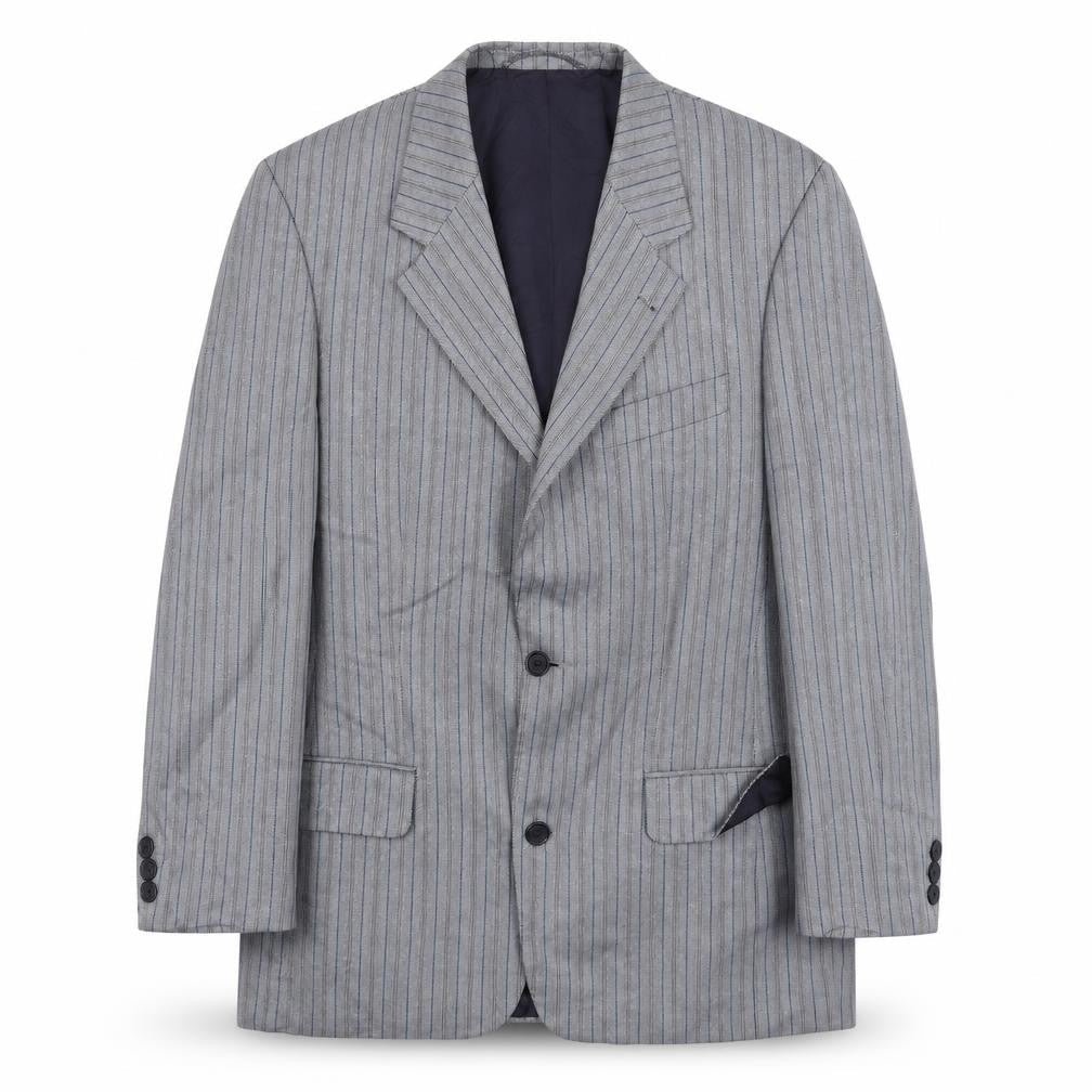 Desch Mens Grey Herringbone  Jacket Suit Jacket Size 42