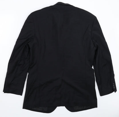 Next Mens Black Check  Jacket Suit Jacket Size 40
