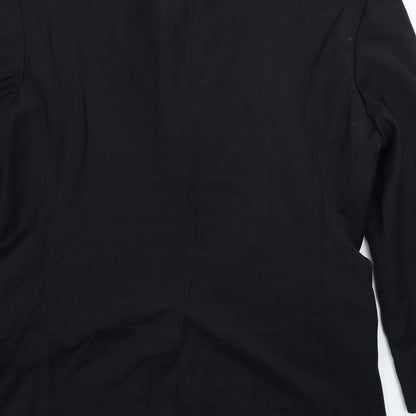 Next Mens Black Check  Jacket Suit Jacket Size 40