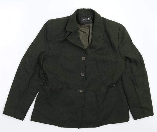 La Divine Womens Green   Jacket Blazer Size 16
