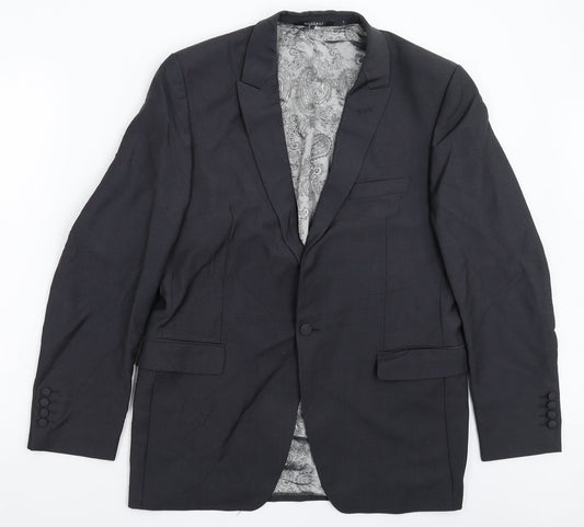 WILVORST Mens Grey   Jacket Suit Jacket Size 40