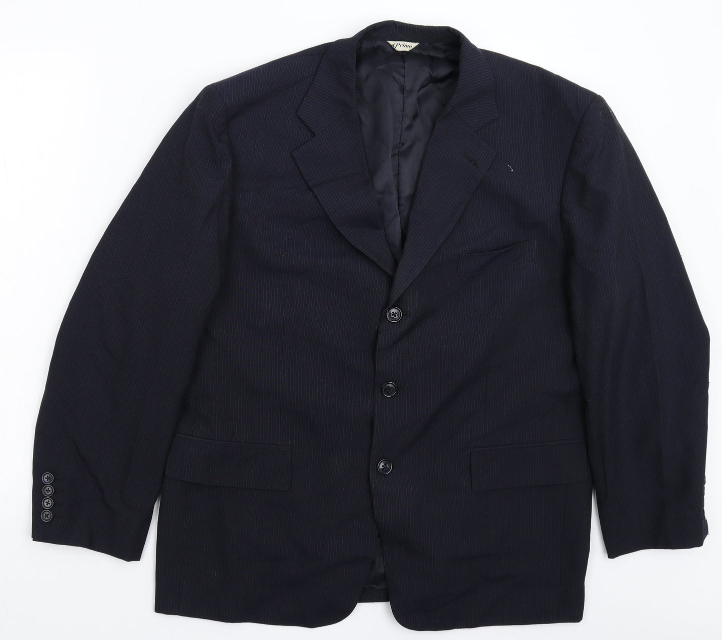 A Prime Mens Blue Striped  Jacket Suit Jacket Size 44