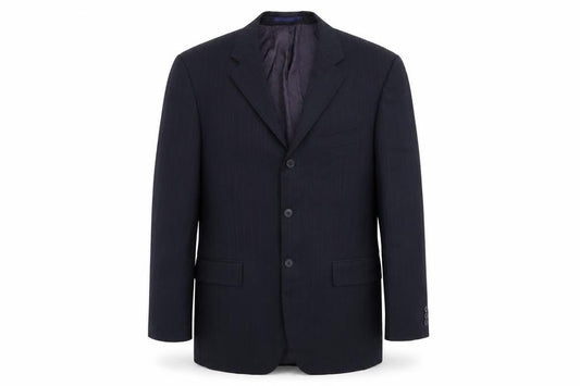 Pinstripe Mens Blue Striped  Jacket Suit Jacket Size 40