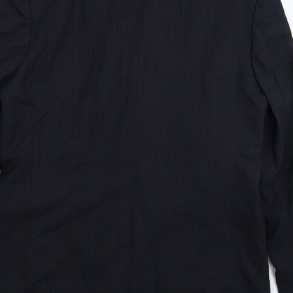 Pinstripe Mens Blue Striped  Jacket Suit Jacket Size 40