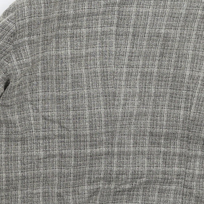 Brand and care label for Atmosphere women’s grey check jacket blazer, size UK 14