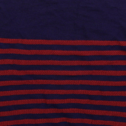 Brand and care label for Cooperative women’s multicoloured striped knit jumper, size UK 14