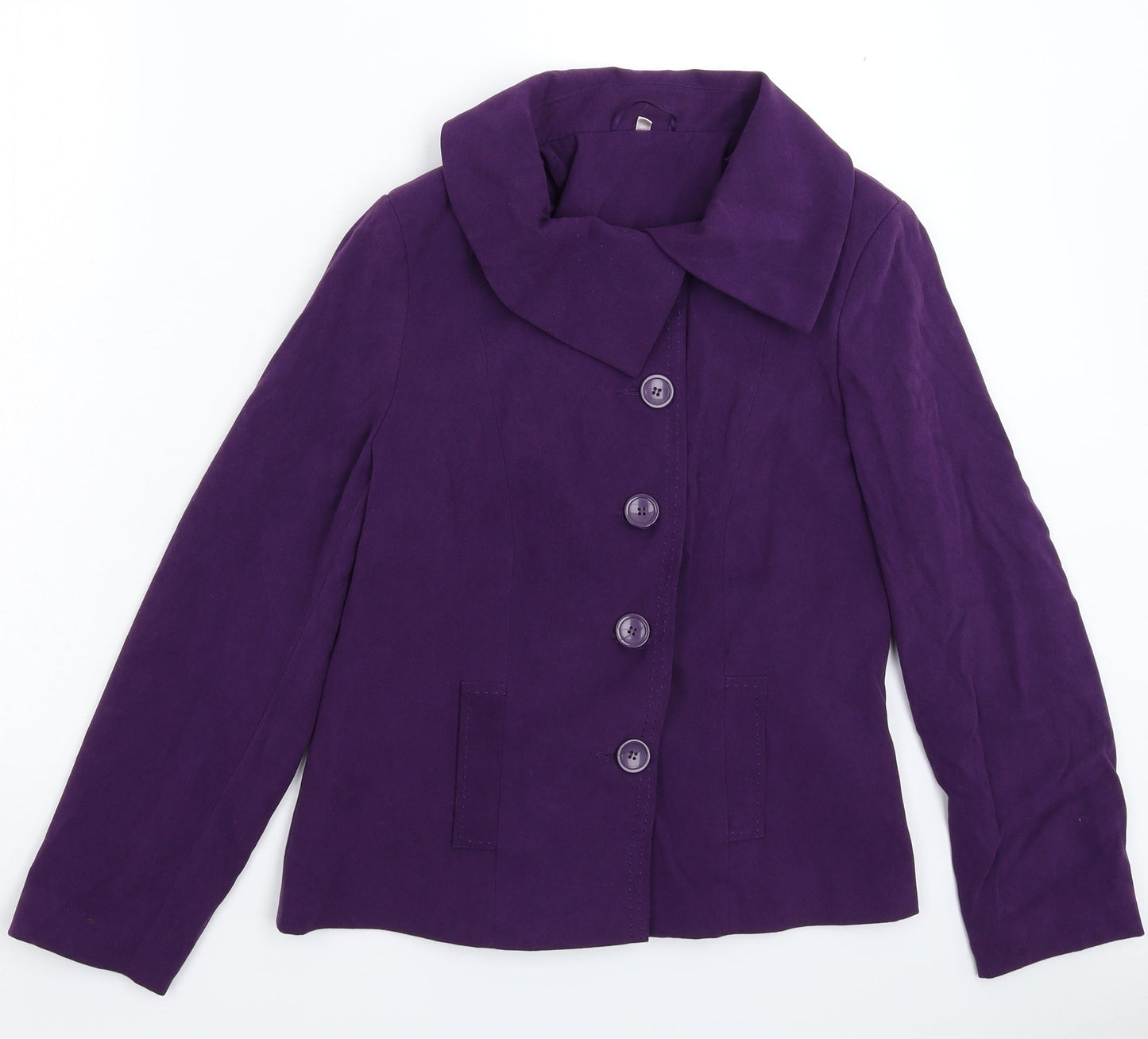 EWM Womens Purple   Jacket Blazer Size 10