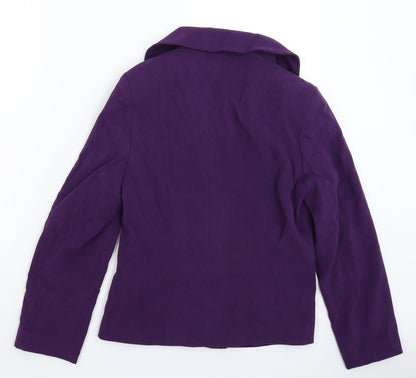 EWM Womens Purple   Jacket Blazer Size 10