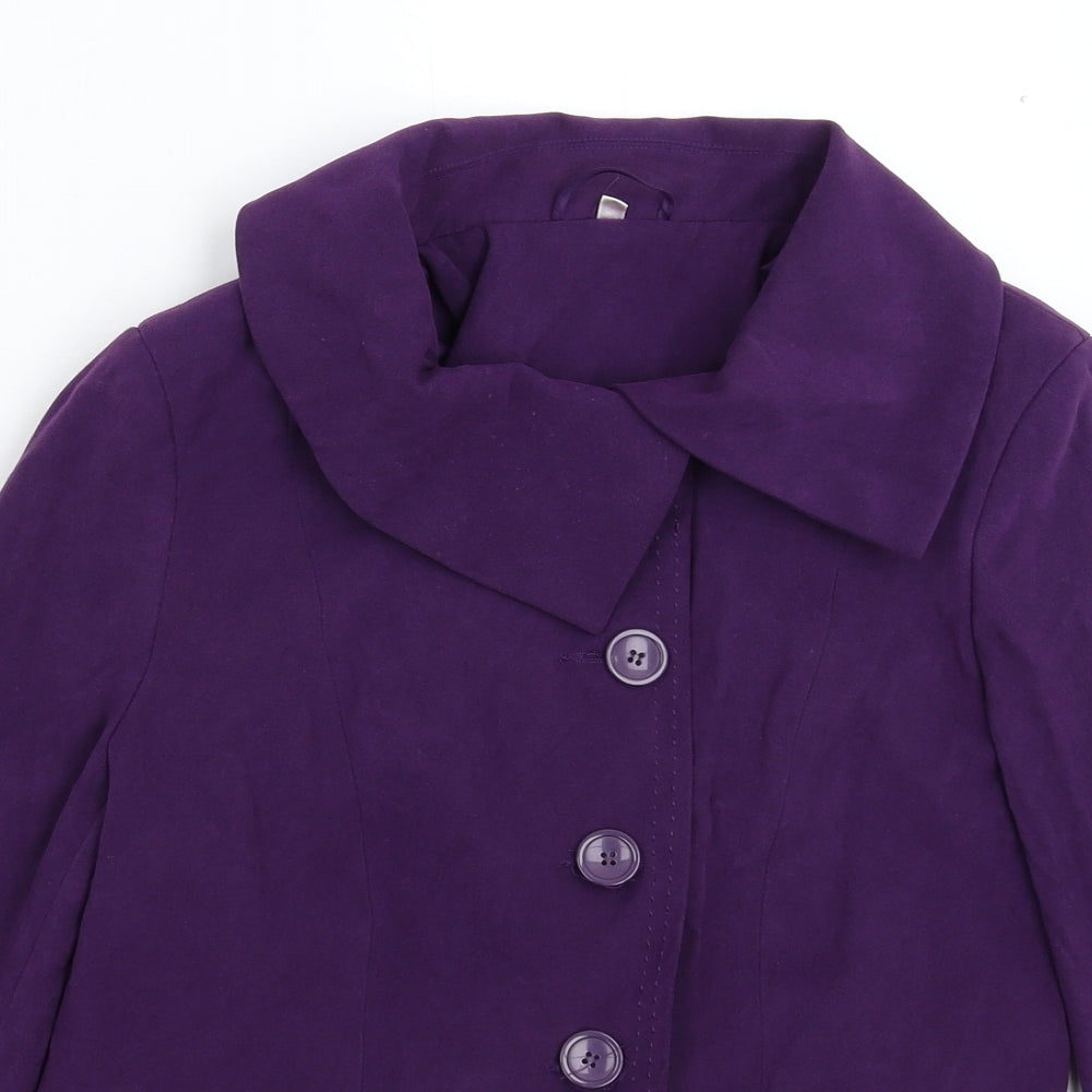 EWM Womens Purple   Jacket Blazer Size 10