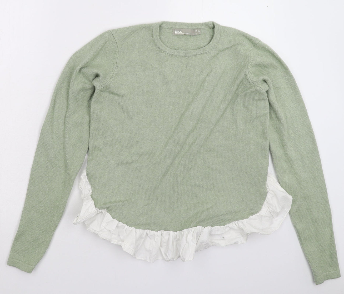 ASOS Womens Green  Knit Pullover Jumper Size 10