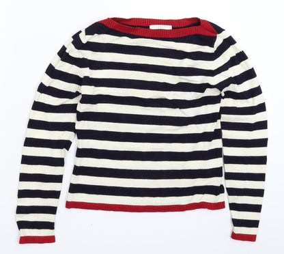 Marks & Spencer Womens Multicoloured Striped Knit Pullover Jumper Size 10