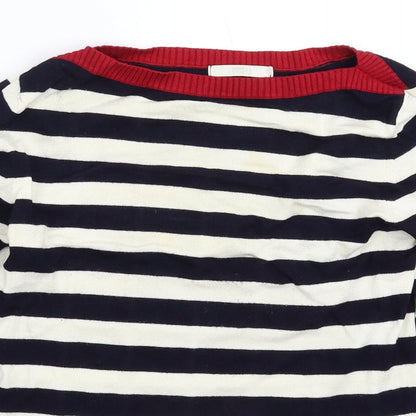 Marks & Spencer Womens Multicoloured Striped Knit Pullover Jumper Size 10