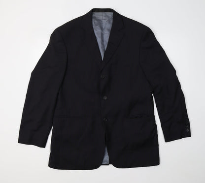 Marks & Spencer Mens Blue Striped  Jacket Blazer Size 40