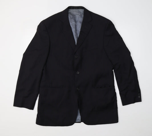 Marks and Spencer Mens Blue Striped  Jacket Blazer Size 40