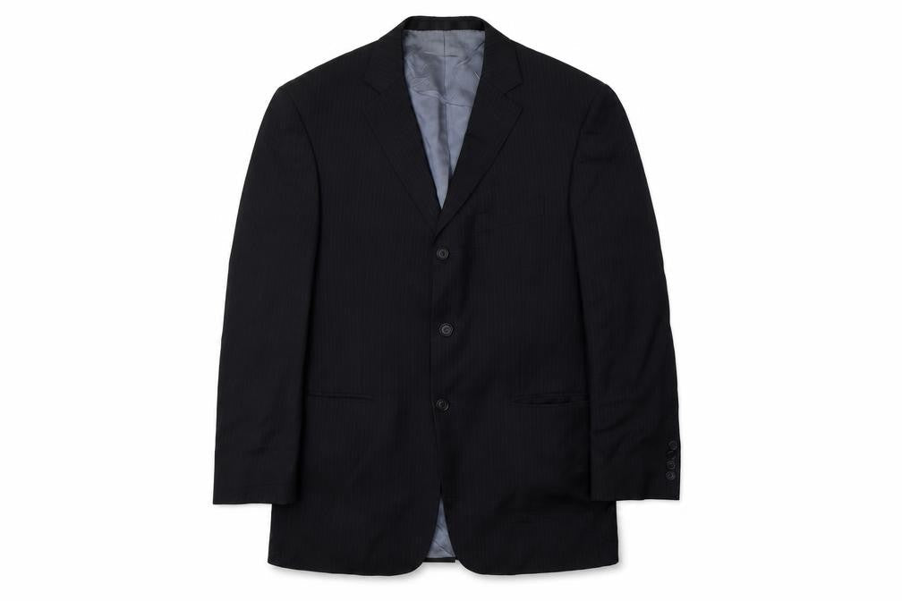 Marks & Spencer Mens Blue Striped  Jacket Blazer Size 40