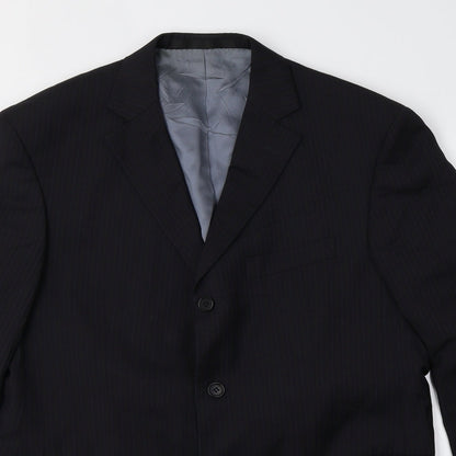 Marks & Spencer Mens Blue Striped  Jacket Blazer Size 40