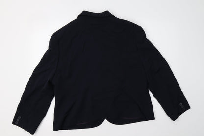 Wardrobe Womens Blue   Jacket Blazer Size 20