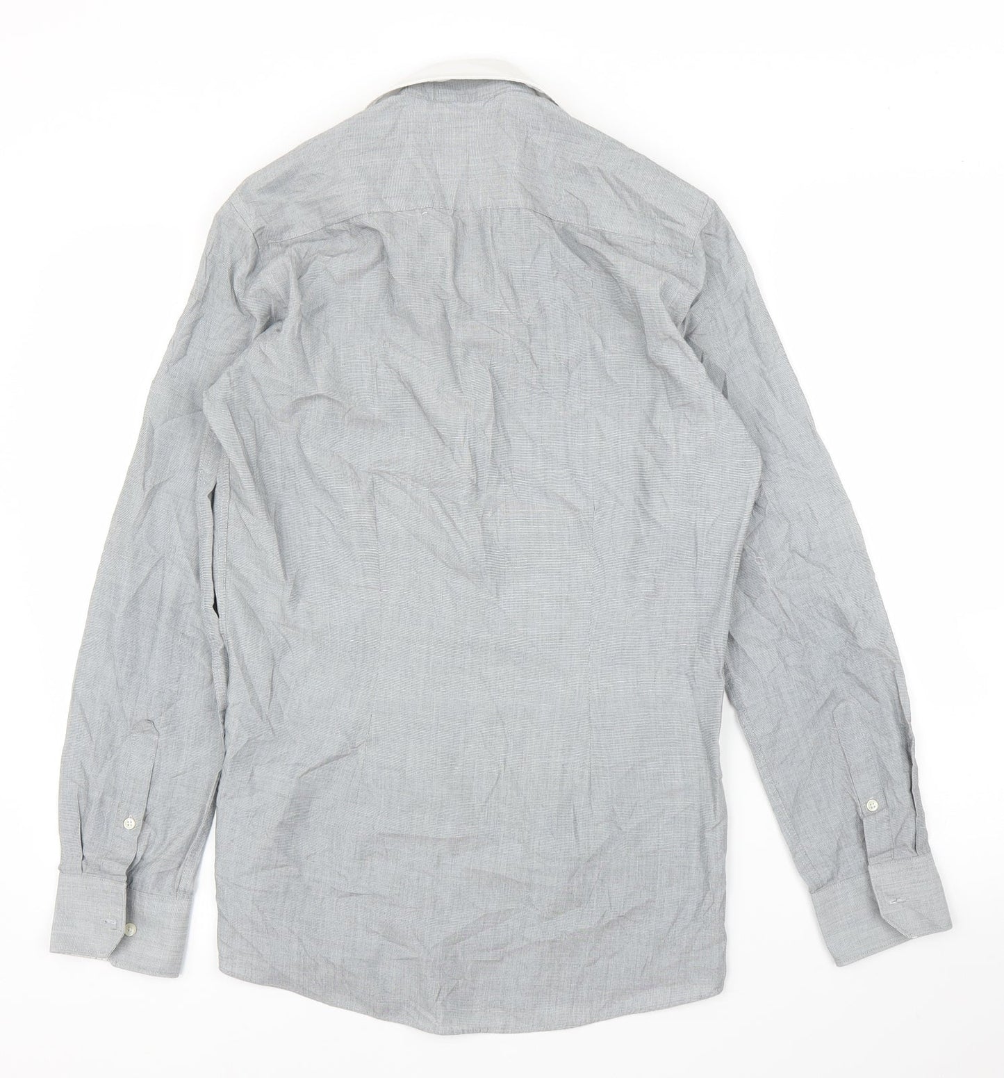 NEXT Mens Grey    Button-Up Size 14.5