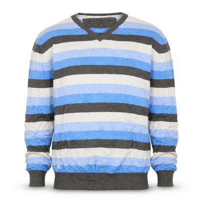 Debenhams Mens Blue Striped  Pullover Jumper Size XL