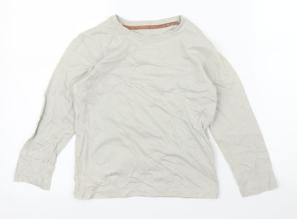Additional front view of Cherokee girls’ beige basic t-shirt, size 5-6, years