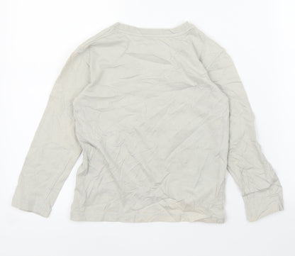 Back view of Cherokee girls’ beige basic t-shirt, size 5-6, years