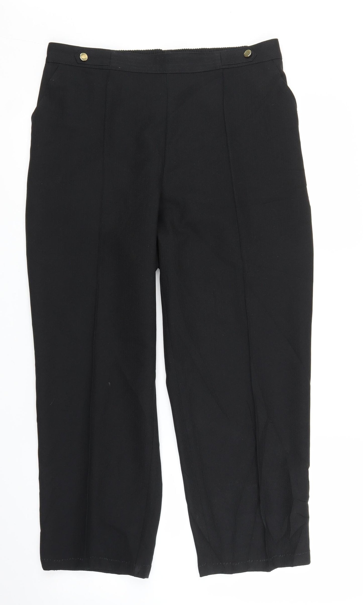M&S Womens Black   Trousers  Size 14 L23 in