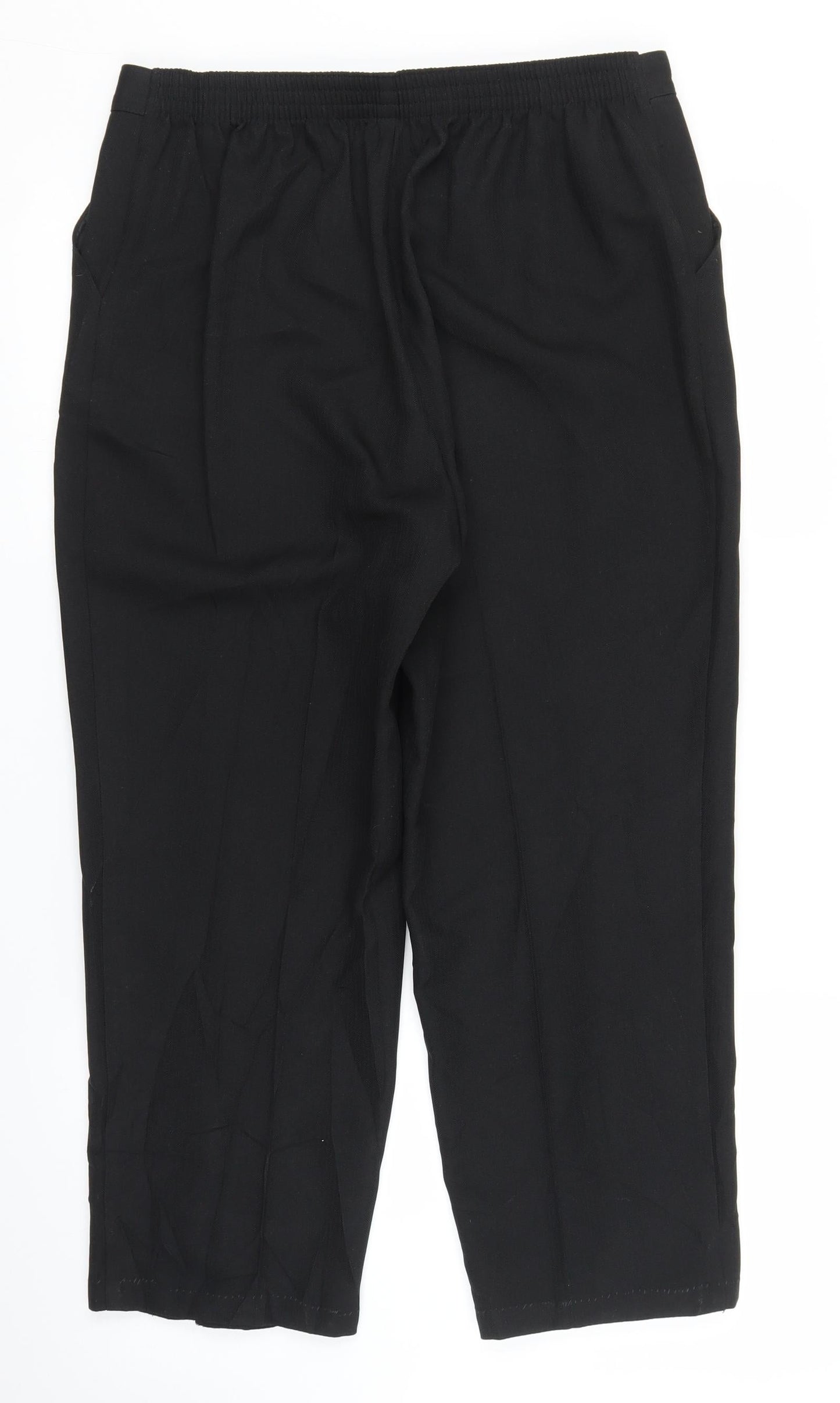 M&S Womens Black   Trousers  Size 14 L23 in