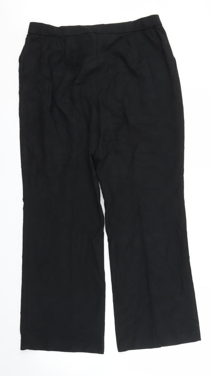 Marks & Spencer Womens Black   Trousers  Size 14 L23 in