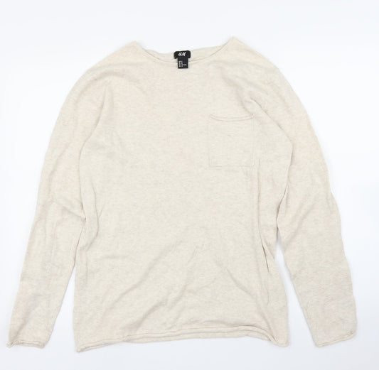 H&M Womens Beige   Pullover Jumper Size M