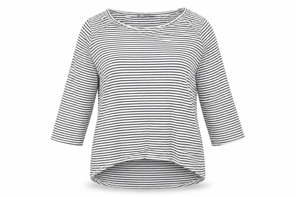George Womens White Striped  Basic Blouse Size 14